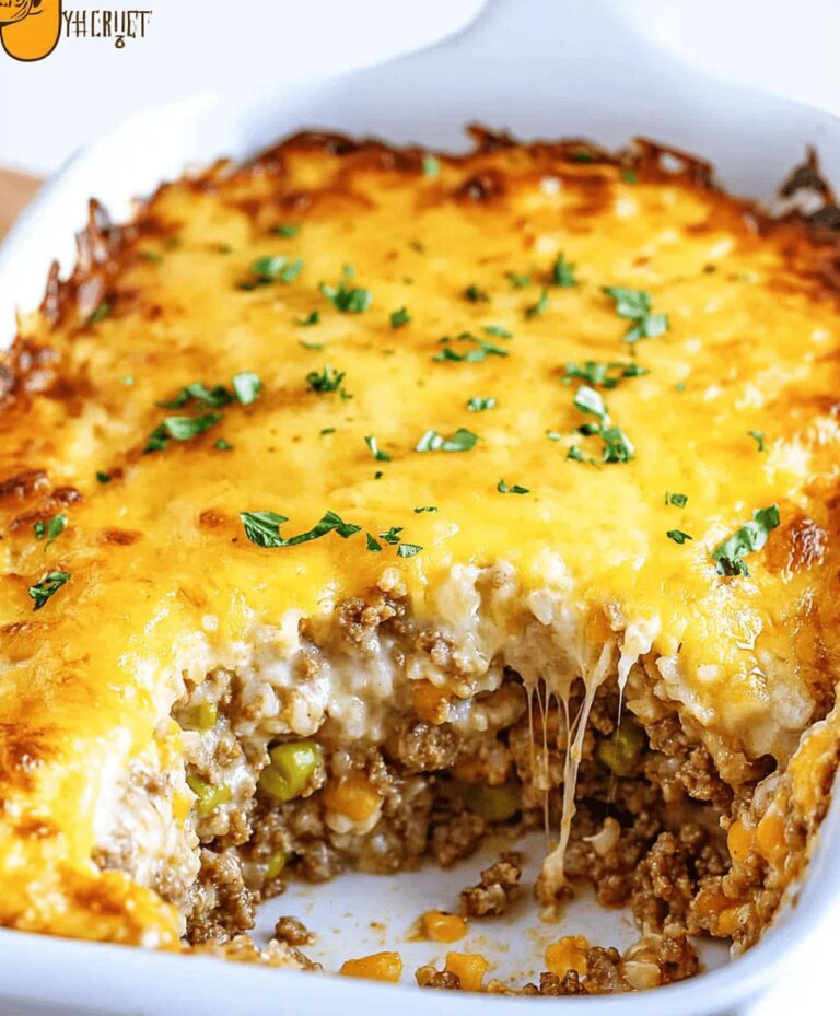 Cheesy Ground Beef And Rice Casserole Recipe