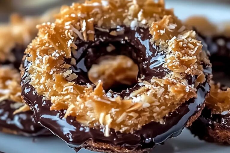 Homemade Samoas (Caramel Coconut Girl Scout Cookies) Recipe