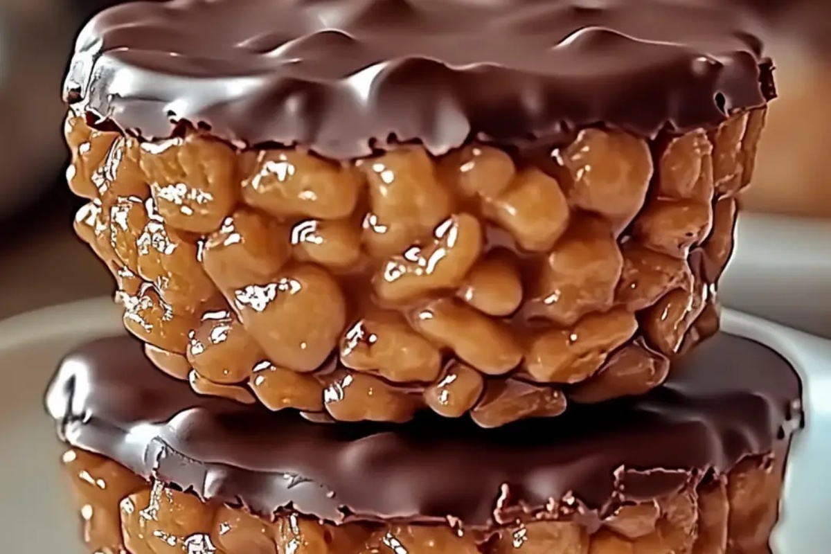 Irresistible Chocolate Peanut Butter Rice Krispie Cups Recipe