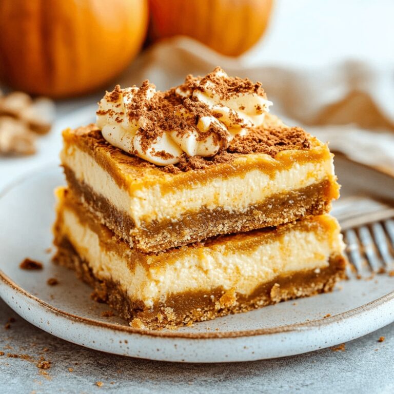 Creamy Pumpkin Cheesecake Bars Recipe
