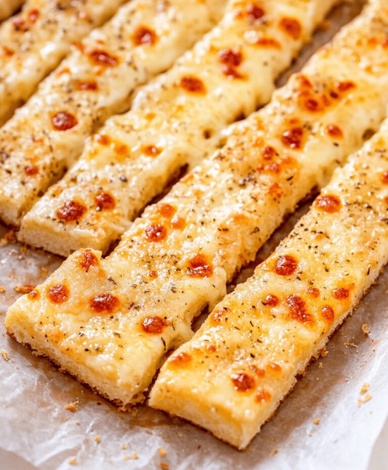 Homemade Cheesy Garlic Breadsticks Recipe