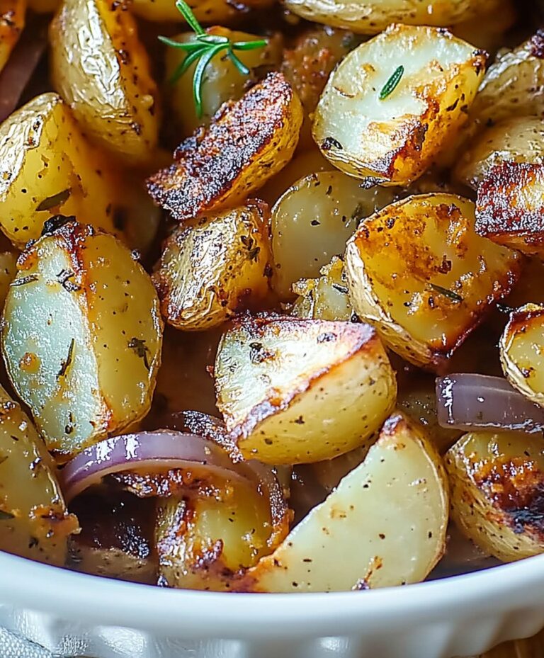 Easy Crispy Oven Fried Potatoes & Onions Recipe