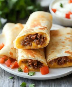 Best Beef And Cheese Chimichangas Recipe