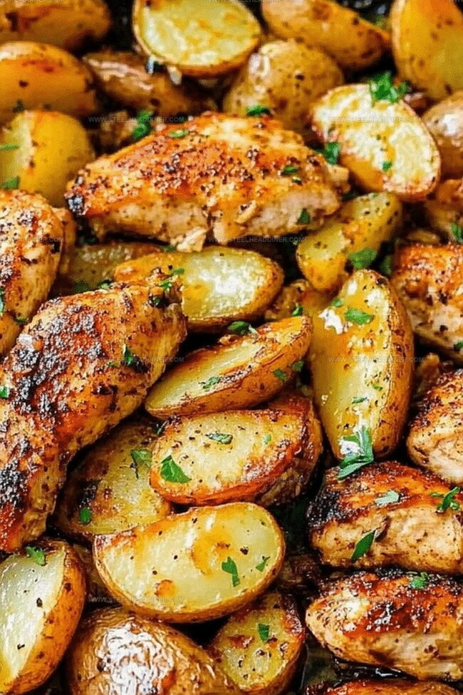 Garlic Butter Chicken and Potatoes Skillet Magic