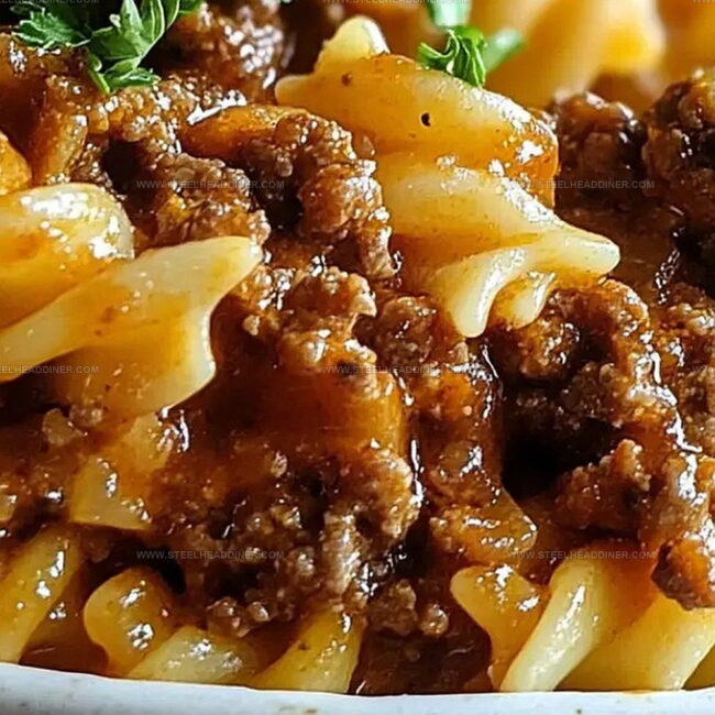 Classic Quick Sloppy Joe Pasta Casserole