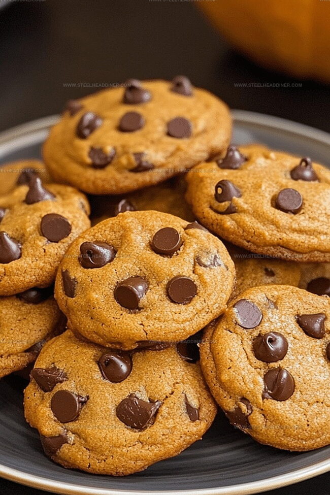 Soft Pumpkin Chocolate Chip Cookies