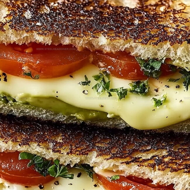 Avocado Mozzarella Tomato Grilled Cheese Highlights