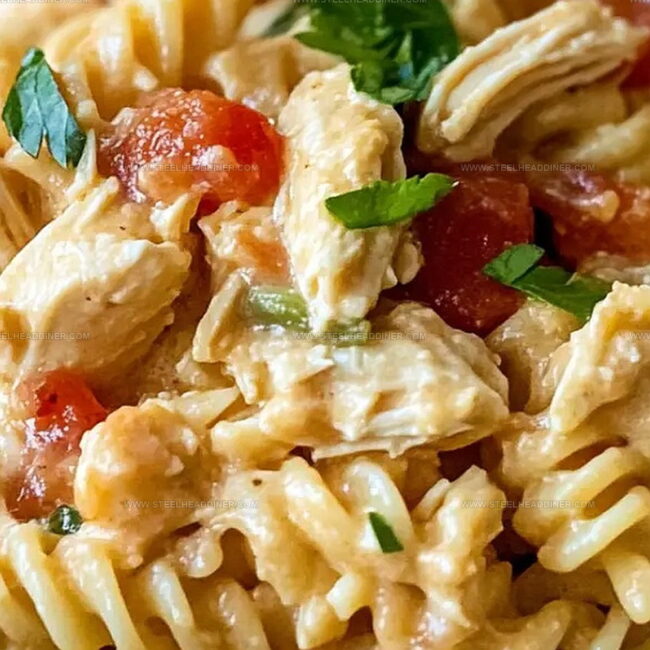Crock Pot Salsa Ranch Chicken Pasta - Easy and Flavorful