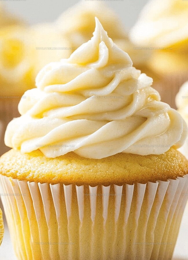 Little Secrets To Lemon Cupcakes With Vanilla Frosting