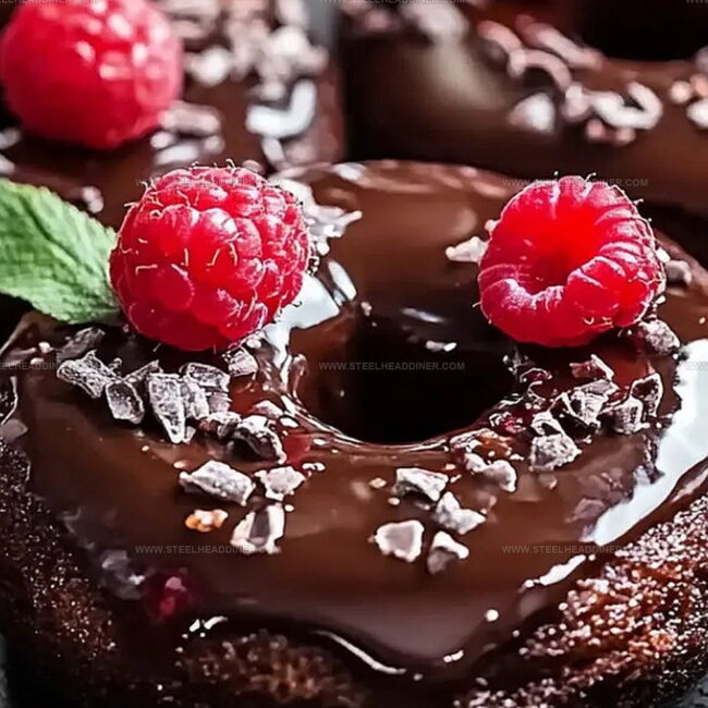 Baked Chocolate Donuts with Raspberries That Wow