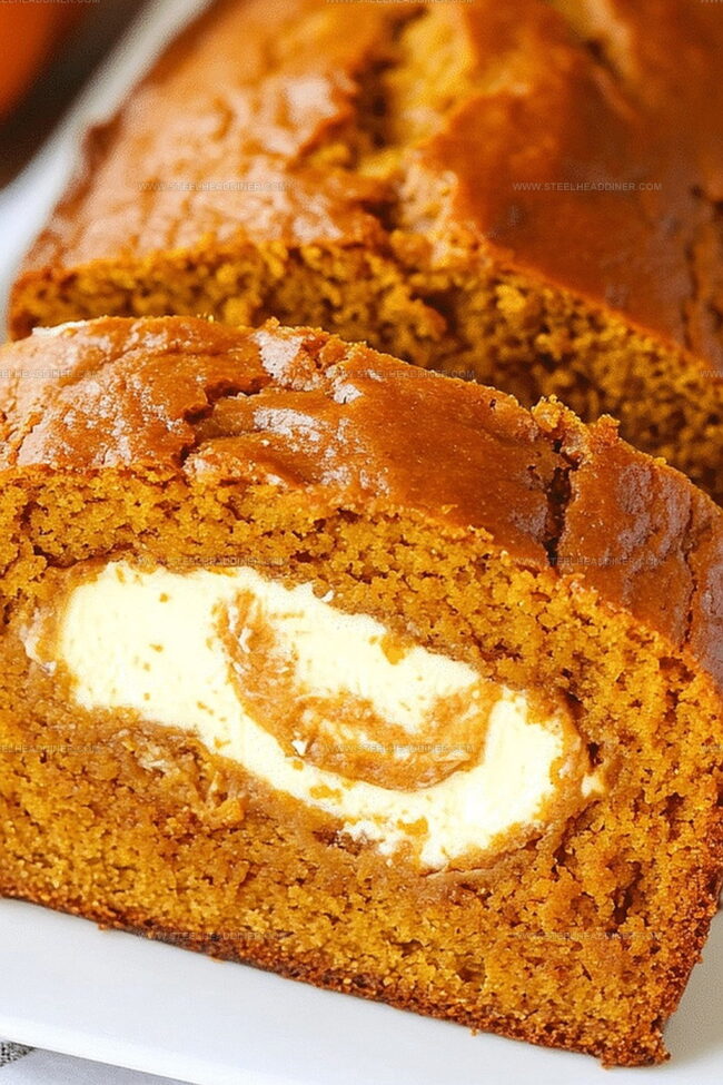 Cream Cheese Filled Pumpkin Bread