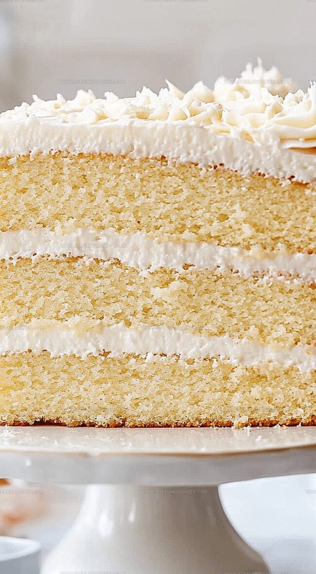 New Favorite White Layer Cake Stands Tall