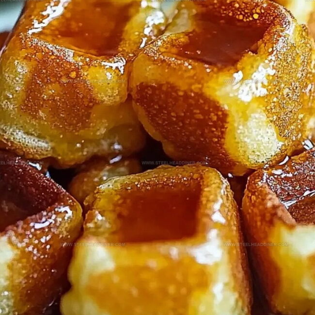Cornbread Waffle Bites with Honey Butter Syrup Highlights