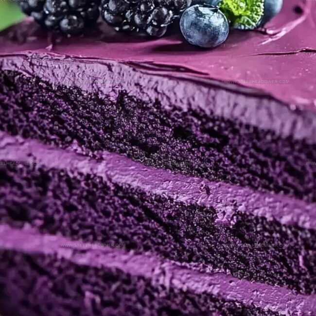 Vibrant And Rich Purple Velvet Cake