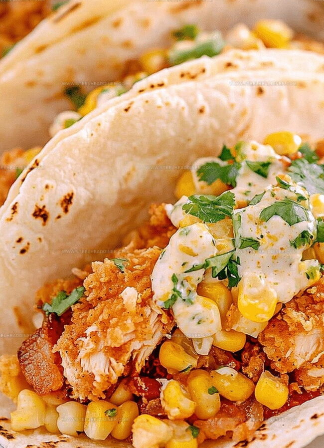 Flavor Boosts For Fried Chicken Street Corn Tacos With Bacon And Jalapeno Lime Ranch