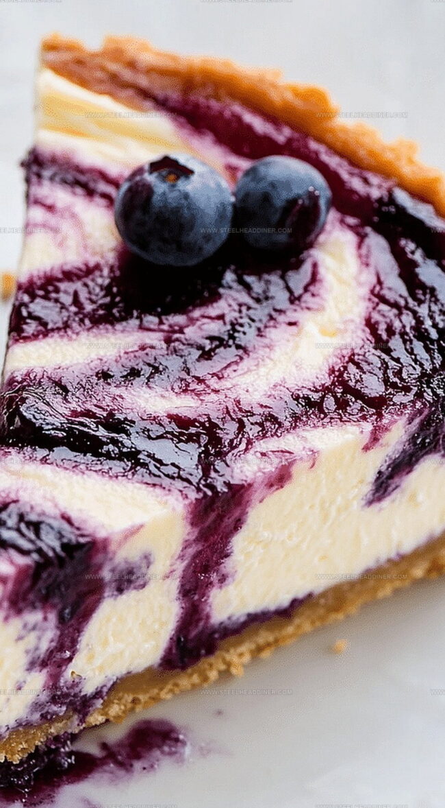 Blueberry Swirl Cheesecake Brings a Twist