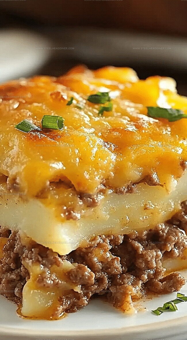 Five Ingredient Hamburger Potato Casserole Cravings