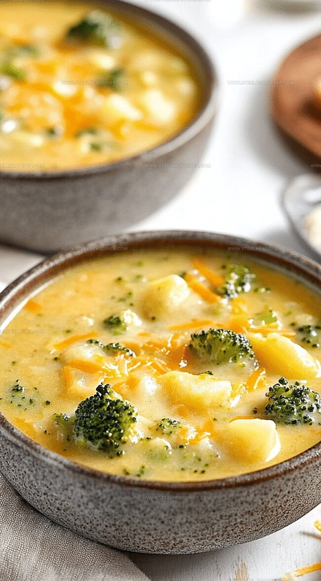 Broccoli Potato Cheese Soup For Cozy Dinners