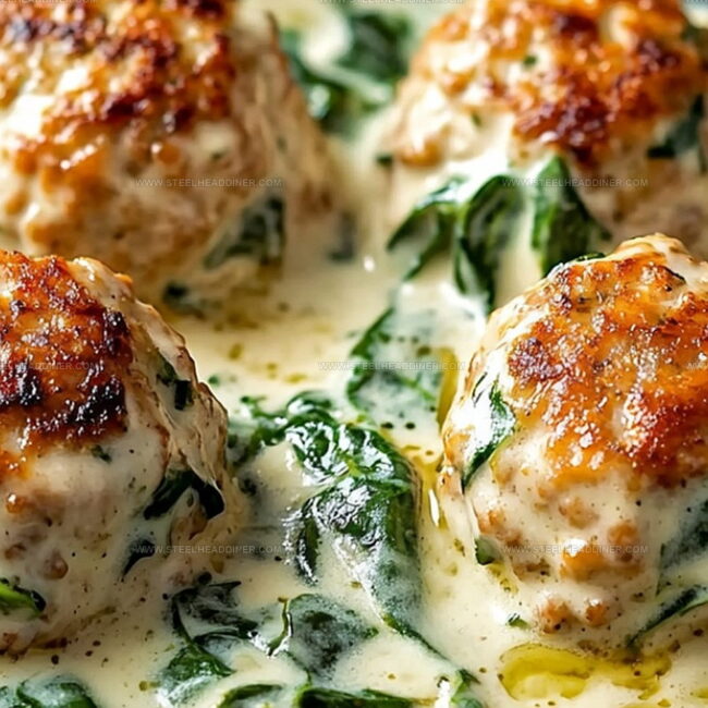 Chicken Ricotta Meatballs with Spinach Alfredo Sauce Features