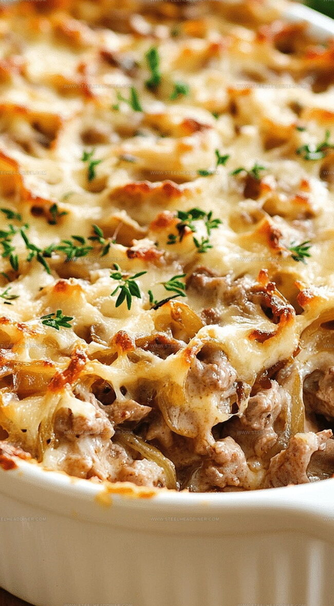 French Onion Beef Casserole Savory Comfort Awaits