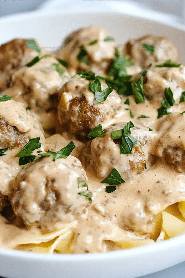 Comforting Meatball Stroganoff To Enjoy