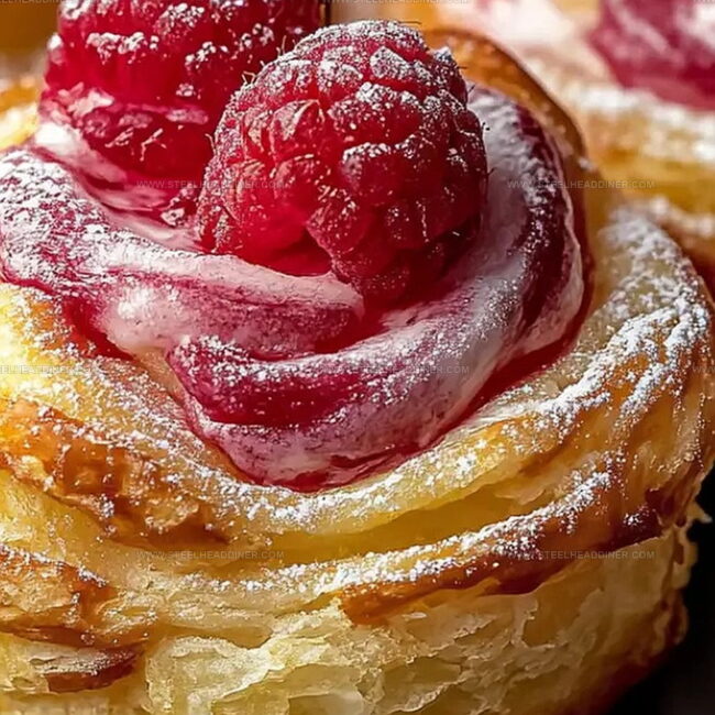 Raspberry Cream Cheese Cruffins - Sweet and Fluffy