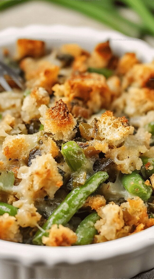Green Bean Stuffing Casserole for the Festive Table