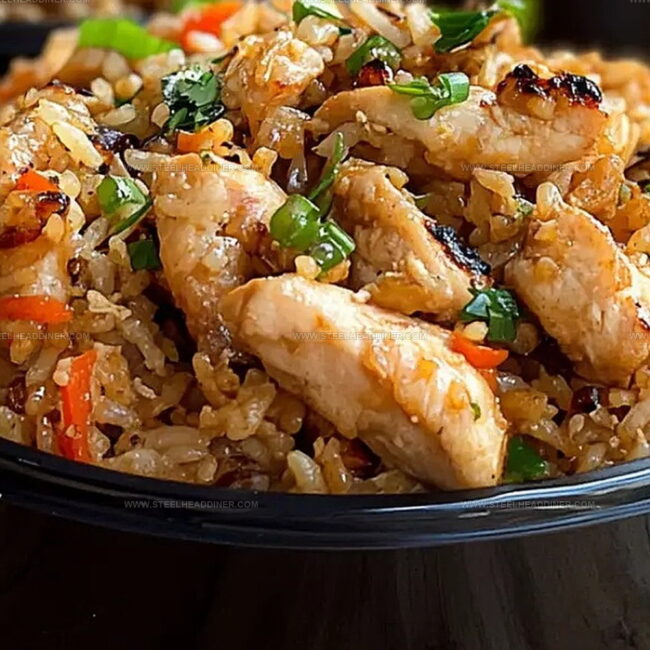 High Protein Crispy Garlic Chicken Fried Rice to Power Your Day