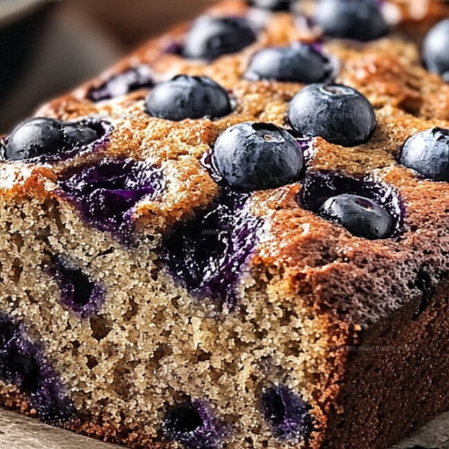 Sweet And Wholesome Blueberry Banana Bread