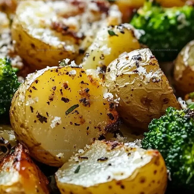 Roasted Parmesan Potatoes And Broccoli