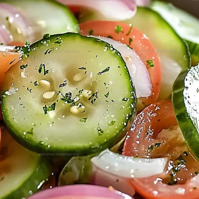 What Makes Marinated Cucumber, Onion, And Tomato Salad Great