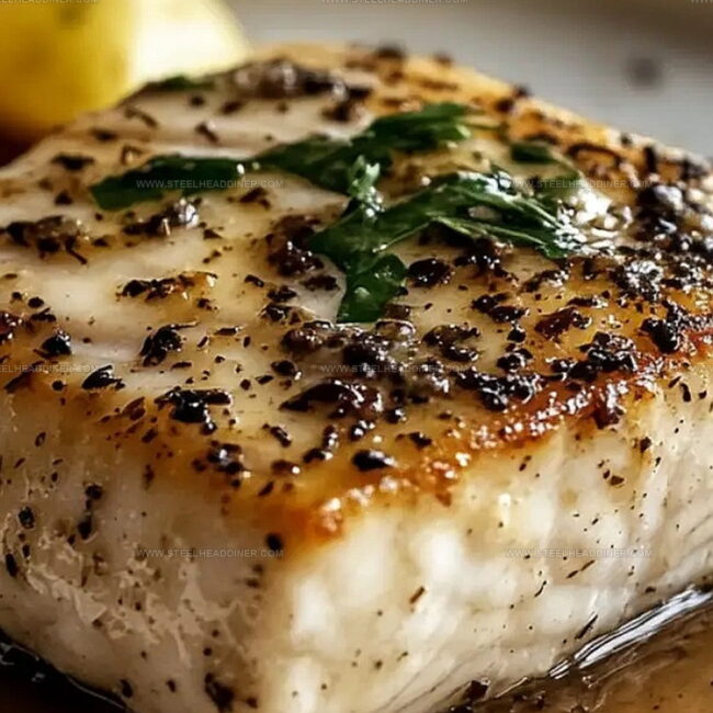 Buttery Swordfish au Poivre - Elegant and Flavorful
