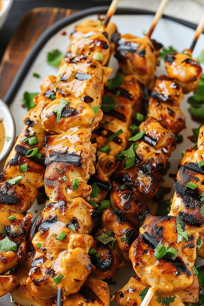 Flavorful Chicken Satay Skewers With Peanut Sauce
