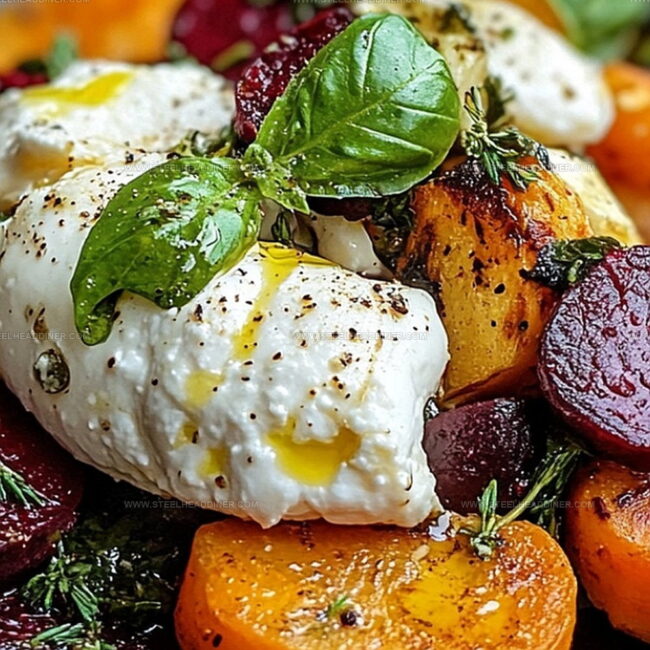 Roasted Beets And Carrots With Burrata Salad