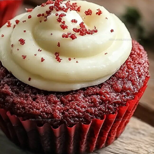 Red Velvet Cookie Cups with Cream Cheese Frosting