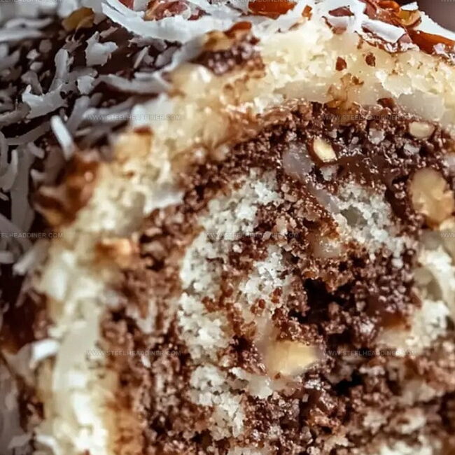 What Makes German Chocolate Coconut Pecan Roll Cake