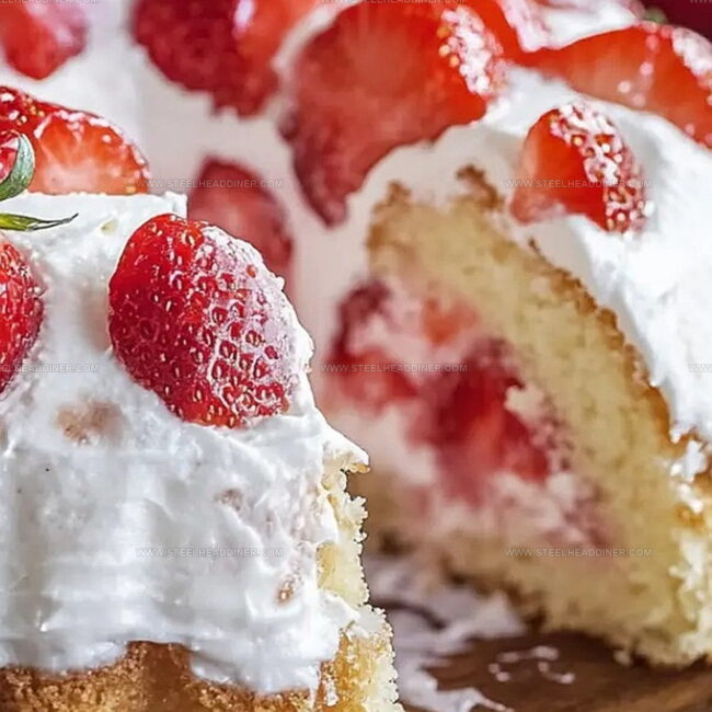 Strawberry Angel Cake That Impresses