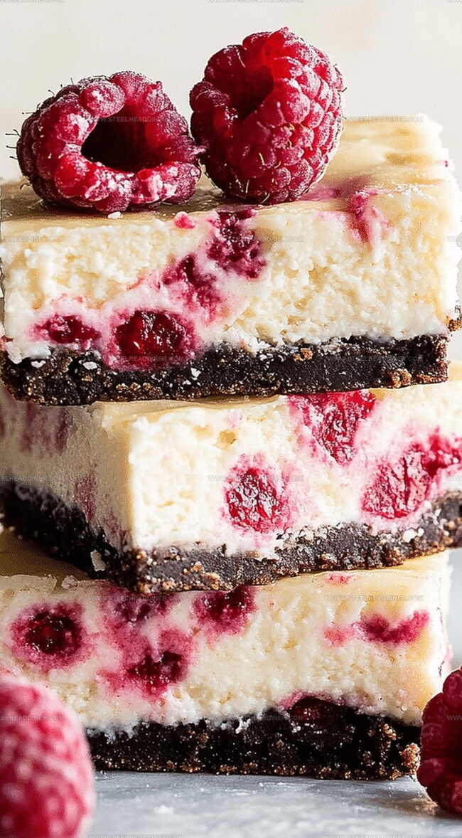 White Chocolate Raspberry Cheesecake Bars Is Elegant