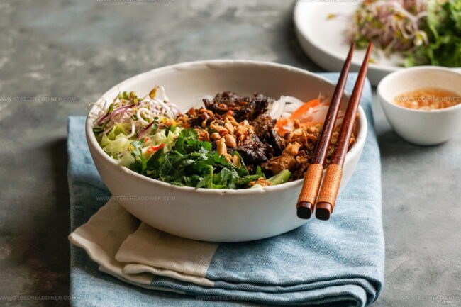 Southern Vietnamese Beef Noodle Salad (Bun Bo Nam Bo)